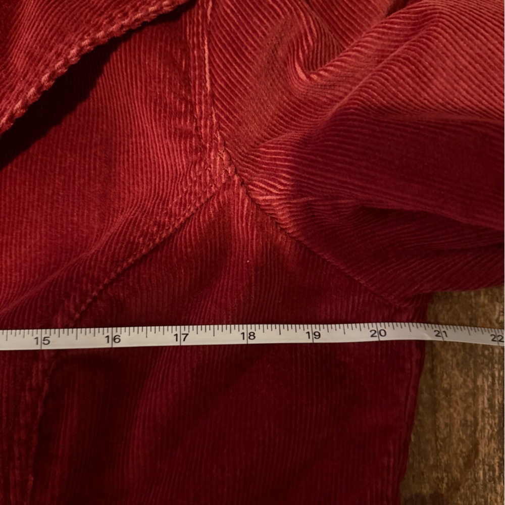 Soft Surroundings Red Corduroy Embroidered Jacket Size M - Picture 12 of 12